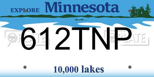 612TNP Minnesota License Plate