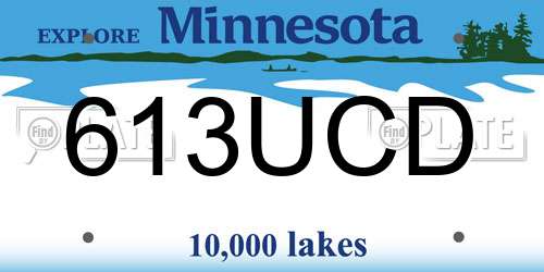 613UCD Minnesota License Plate
