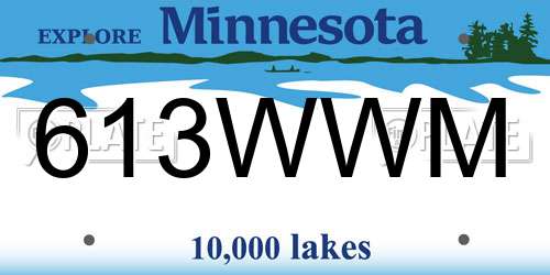 613WWM Minnesota License Plate
