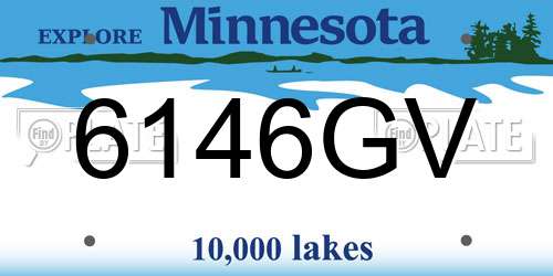 6146GV Minnesota License Plate