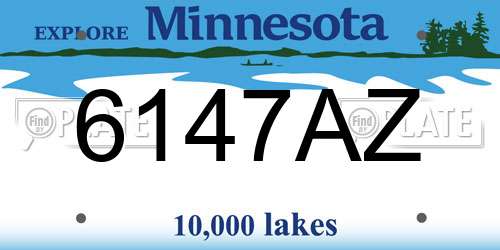 6147AZ Minnesota License Plate
