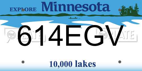 614EGV Minnesota License Plate