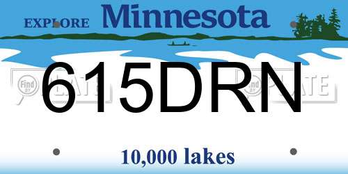 615DRN Minnesota License Plate