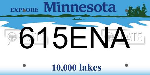 615ENA Minnesota License Plate
