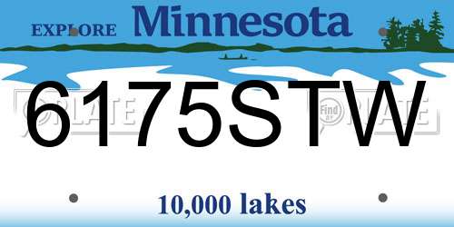 6175STW Minnesota License Plate