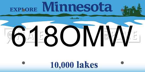 618OMW Minnesota License Plate