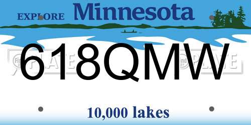 618QMW Minnesota License Plate