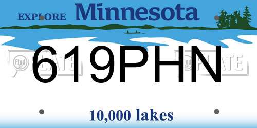619PHN Minnesota License Plate