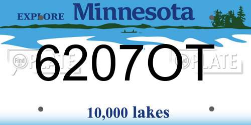 6207OT Minnesota License Plate