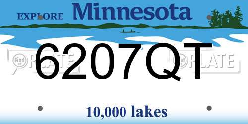 6207QT Minnesota License Plate