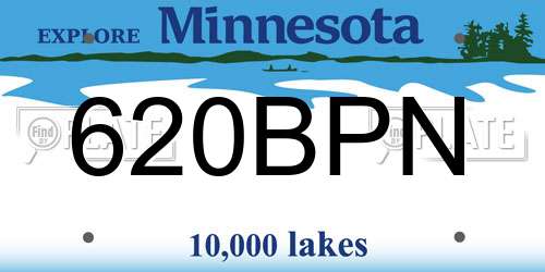 620BPN Minnesota License Plate