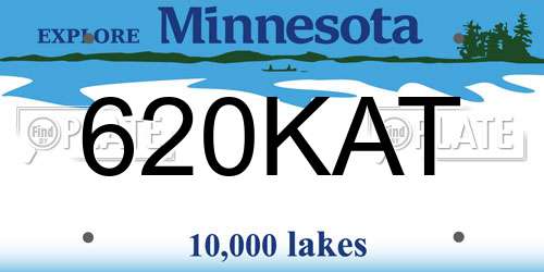 620KAT Minnesota License Plate