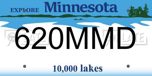 620MMD Minnesota License Plate