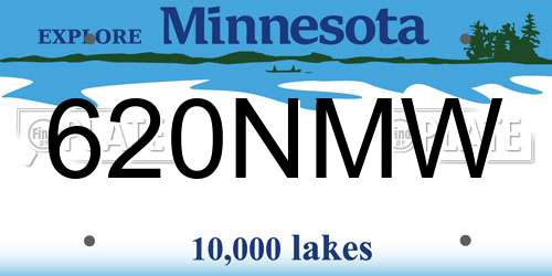 620NMW Minnesota License Plate