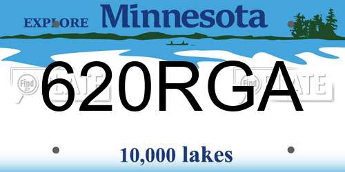 620RGA Minnesota License Plate
