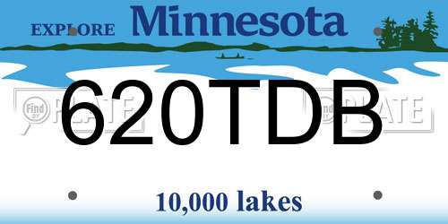 620TDB Minnesota License Plate