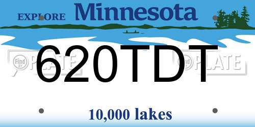 620TDT Minnesota License Plate
