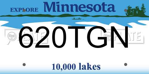 620TGN Minnesota License Plate