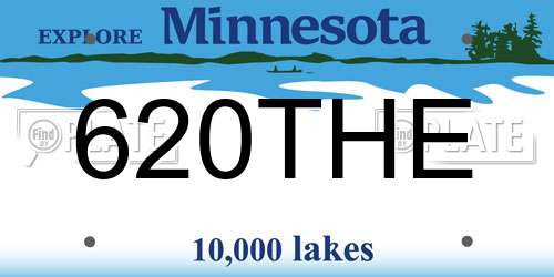 620THE Minnesota License Plate