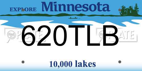 620TLB Minnesota License Plate