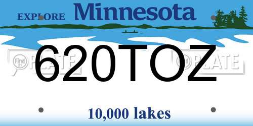 620TOZ Minnesota License Plate