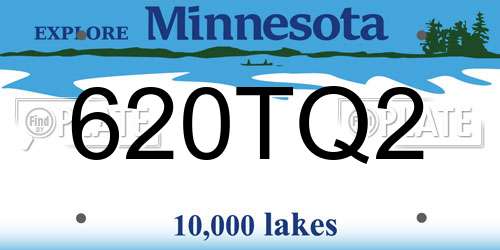 620TQ2 Minnesota License Plate