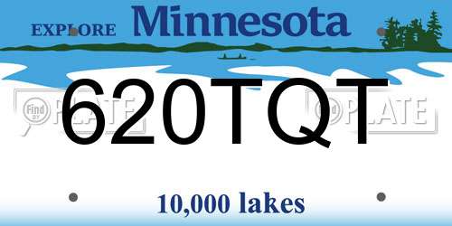 620TQT Minnesota License Plate