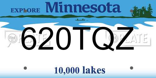 620TQZ Minnesota License Plate