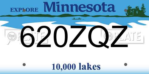 620ZQZ Minnesota License Plate