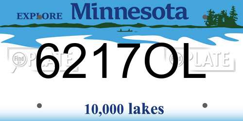6217OL Minnesota License Plate