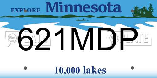 621MDP Minnesota License Plate