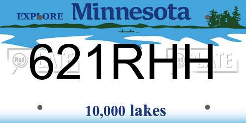 621RHH Minnesota License Plate