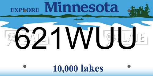 621WUU Minnesota License Plate