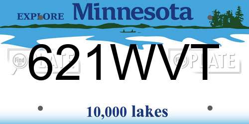 621WVT Minnesota License Plate