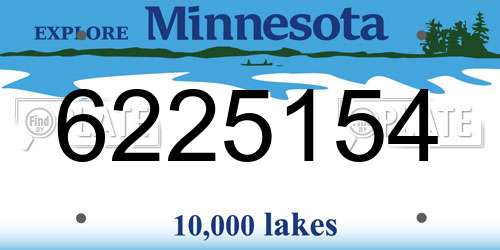 6225154 Minnesota License Plate
