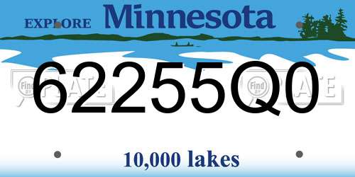 62255Q0 Minnesota License Plate