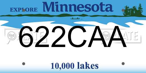 622CAA Minnesota License Plate