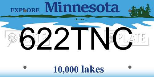 622TNC Minnesota License Plate
