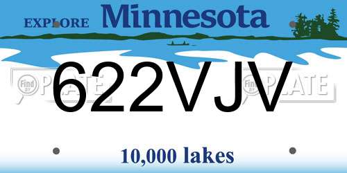 622VJV Minnesota License Plate