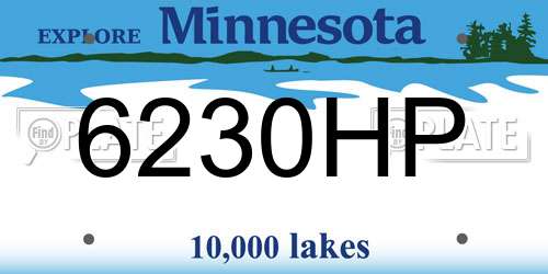 6230HP Minnesota License Plate