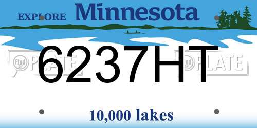 6237HT Minnesota License Plate