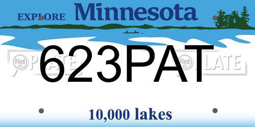 623PAT Minnesota License Plate