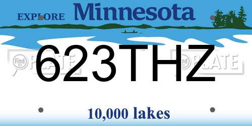 623THZ Minnesota License Plate