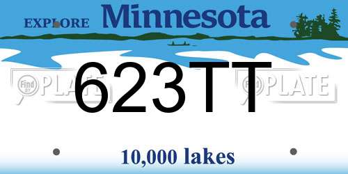 623TT Minnesota License Plate