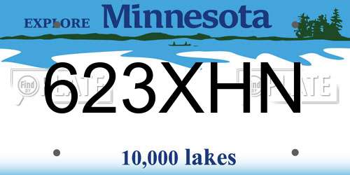 623XHN Minnesota License Plate