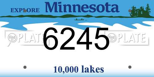 6245 Minnesota License Plate