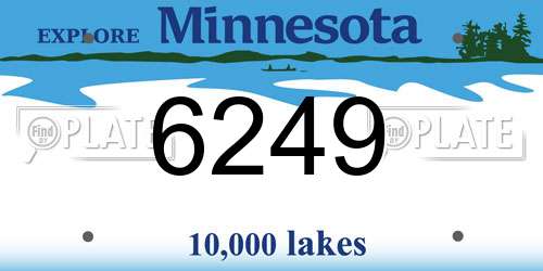 6249 Minnesota License Plate