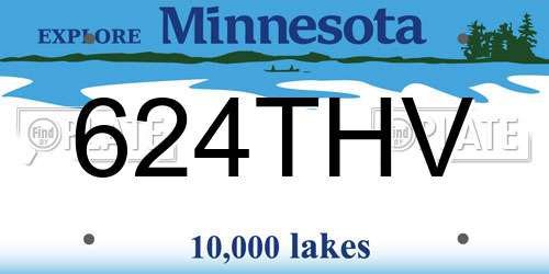 624THV Minnesota License Plate