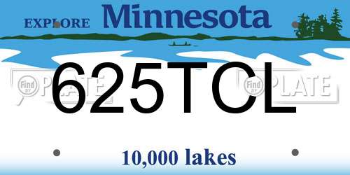 625TCL Minnesota License Plate