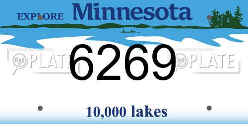 6269 Minnesota License Plate